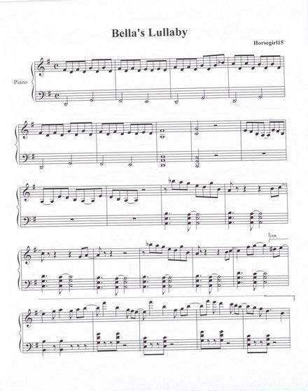 Make sure you do that in order to get the username and password codes for the sheet music i provide here under (and i'll keep you. bella's lullaby - notes