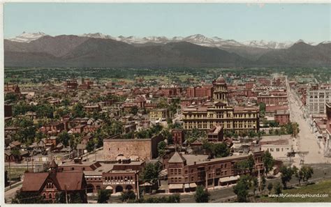 Denver Colorado Skyline Panoramic 1898 Historic Photo