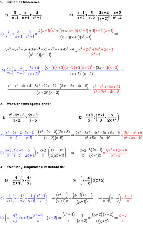 Ejemplos Resueltos Fracciones Algebraicas Complejas