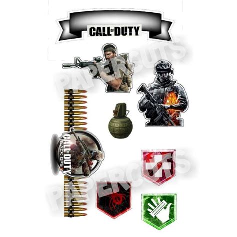 Call Of Duty Printed Cake Topper Personalized Call Of Duty Cake