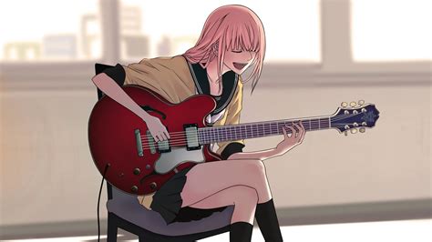 27 Anime Girl Playing Guitar Wallpaper Baka Wallpaper