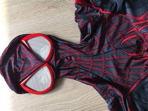 2018 stunning miles morales spiderman costume 3d print spandex halloween cosplay fullbody spider