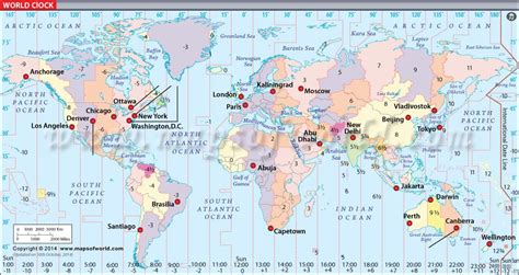 World Clock Map Time Zone Map World Time Zones Time Zones