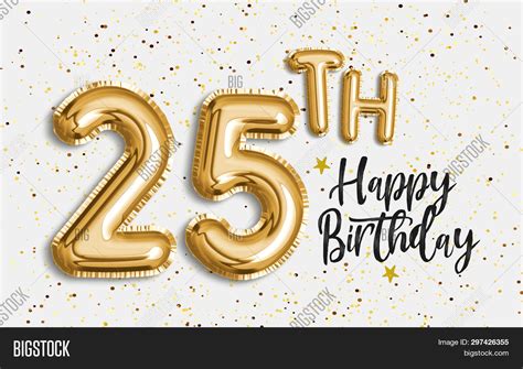 Happy 25th Birthday Image And Photo Free Trial Bigstock