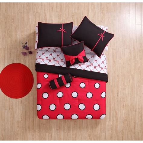 Vcny Home Sophie Polka Dot Bed In A Bag Comforter Set Overstock Polka Dot Bedding