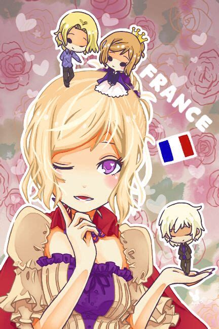 Hetalia ヘタリア France And All His Nyotalia And 2p Counterparts 2p