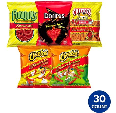 Caja 30 Mix Cheetos Doritos Funyuns Flamin Hot Importado Dulce Alcance