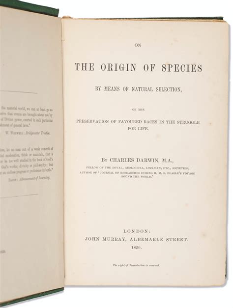 First Edition Origin Of Species Charles Darwin 1859 Christies