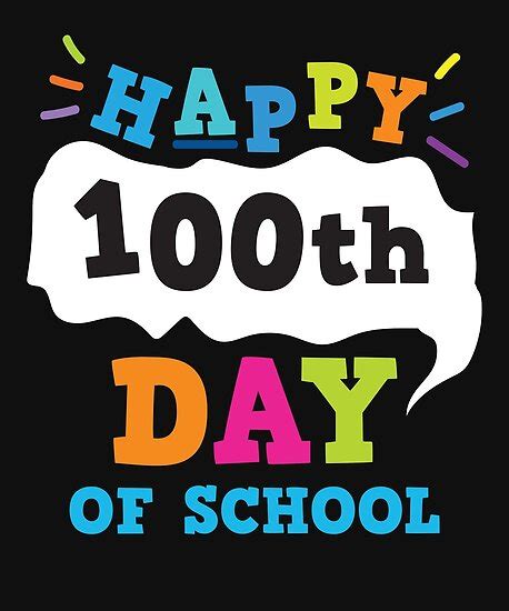 Happy 100th Day Of School Poster By Jaygo Redbubble
