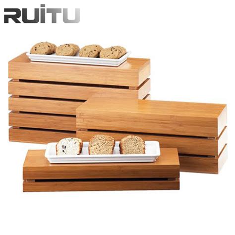 Countertop Wedding Catering Decorative Wooden Buffets Food Props Risers