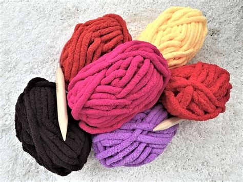 Becozi Chunky Chenille Yarn 24 Colors Available Chunky Knit Yarn
