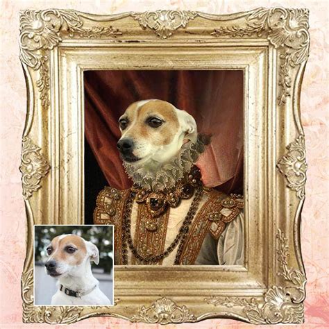 Custom Pet Portraits Lady Dog Portrait Pet Portrait Queen Portrait
