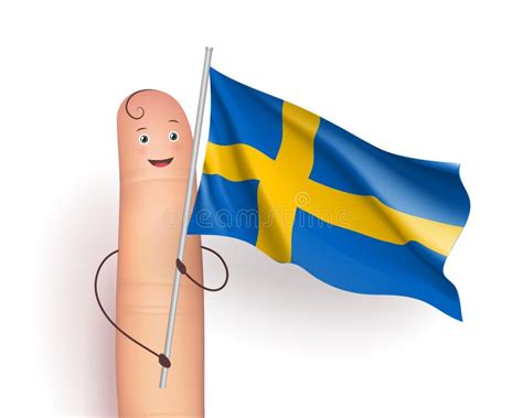 finger with sweden flag stock vector illustration of freedom 97578793