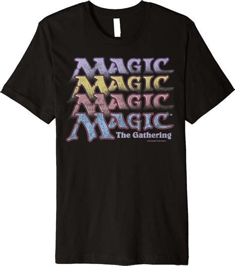 Magic The Gathering Retro Logo Stack Premium T Shirt Clothing