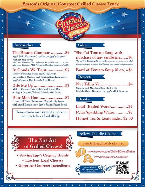 Grilled Cheese Nation Menu Rocketman Creative Grilled Cheese Food