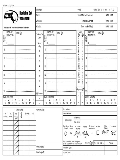 Volleyball Score Sheet Form Fill Out And Sign Printable Pdf Template