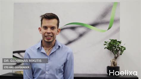 Haelixa Our Cto Dr Gediminas Mikutis Speaks About Our Mission Youtube