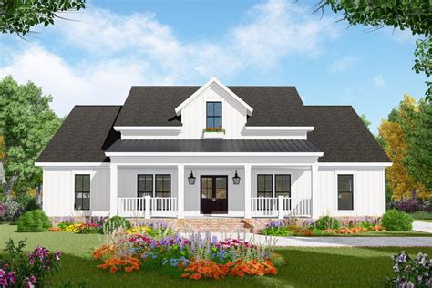 Open Concept 3 Bed Modern Farmhouse Plan With Carport 51188mm