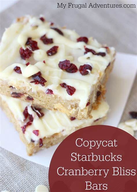 Copycat Starbucks Cranberry Bliss Bars Recipe My Frugal Adventures