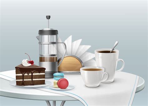 Dessert And Coffee Stock Vector Illustration Of Closeup