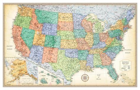 Rand Mcnally Laminated Classic United States Map Laminated Poster