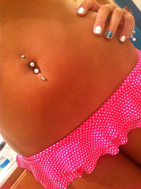 My Top And Bottom Belly Piercing During The Summer Cute Piercings