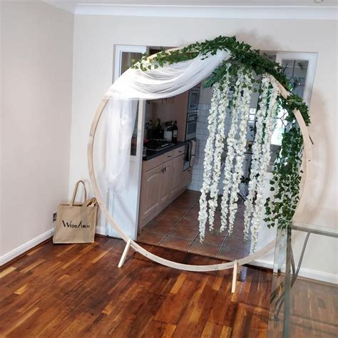 Buy Round Wooden Arch Pampas Grass Garland Woden Arch Floral