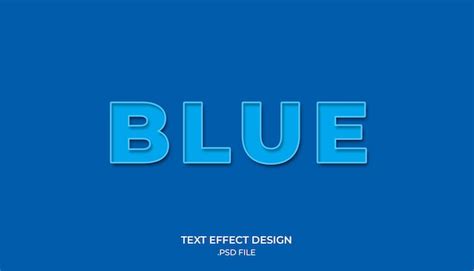 Dise O De Efecto De Texto Azul D Con Un Fondo Azul Editable En