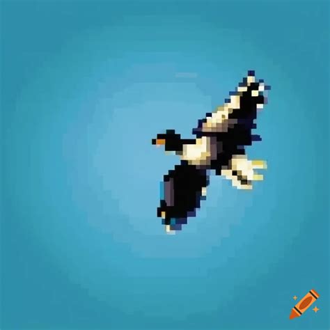 Pixel Art Of Birds Flying In The Sky On Craiyon