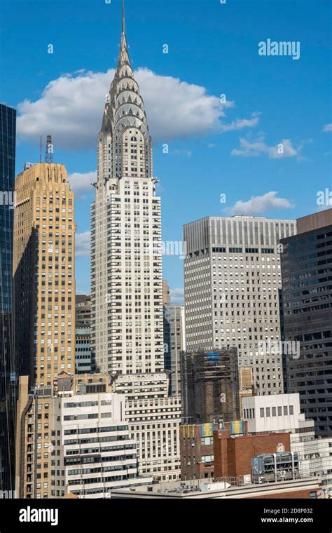 Skyline Of Midtown Manhattan Features The Chrysler Building Nyc Stock