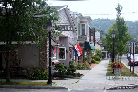 Local Shops Line A Street In Downtown Milford Pennsylvania Milford