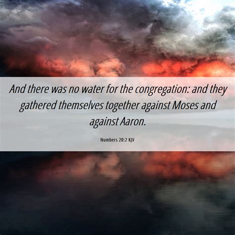Numbers 202 Kjv And There Was No Water For The Congregation And