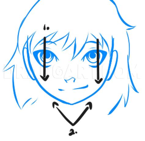 How To Draw An Easy Anime Face Step By Step Drawing Guide By Dawn