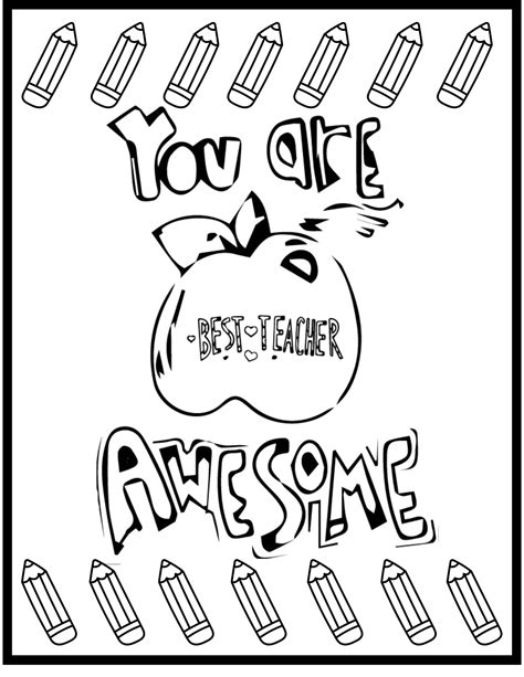 17 Free Teacher Appreciation Coloring Pages