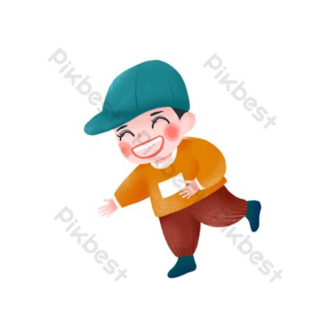 Cartoon Happy Walking Boy Png Images Psd Free Download Pikbest