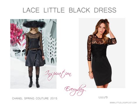 Lace Little Black Dress Chanel Couture 2015 Inspiration Little Luxury