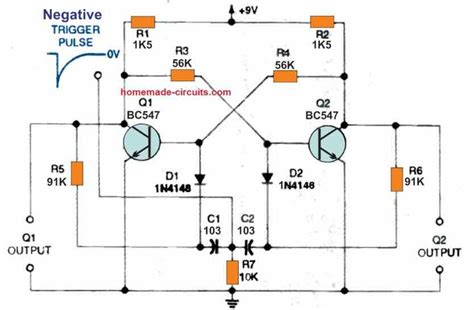 Transistor Multivibrator Circuits Astable Bistable Monostable
