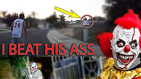 Creepy It Clown Sightings Caught On Camera Clown Gets Beat Up Youtube