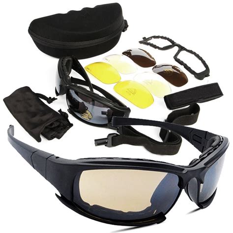 tactical d a i s y x7 glasses military goggles army sunglasses with 4 lens original box men