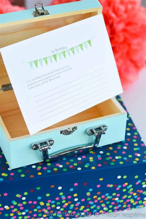 First Birthday Time Capsule With Free Printable I Heart Nap Time
