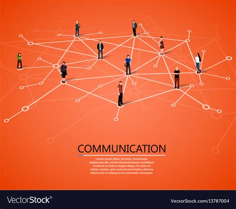 Connecting People Social Network Concept Vector Image