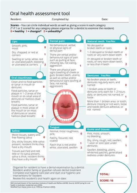 Oral Health Assessment Tool Download Printable Pdf Templateroller