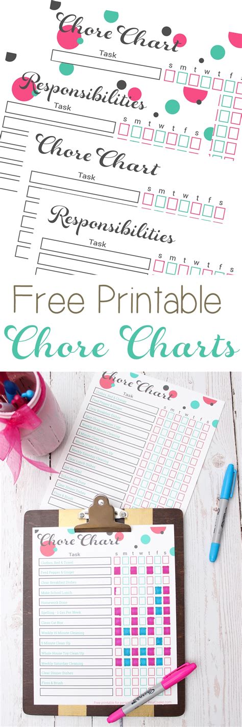 Empaths also learn empathy from studying the charts. Free Printable Chore Charts » The Real Thing with the ...