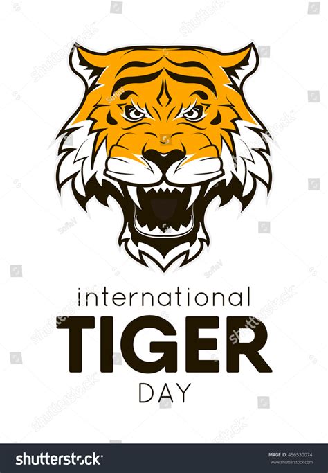 Download in under 30 seconds. International Tiger Day Poster Template Angry Stock Vector ...