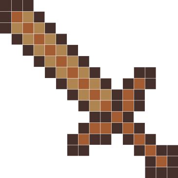 Minecraft wooden sword transparent background. Minecraft Wooden Sword - Stickers Muraux - Stickaz