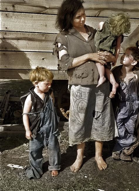 Shorpy Historical Photo Archive Rural Mother Colorized 1936 Colorized Historical Photos