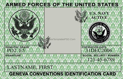 Military Id Archives Fake Templates Psd