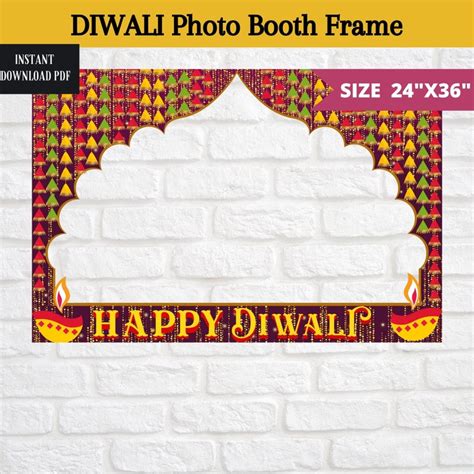 Diy Diwali Photo Booth Frame Photo Booth Props Festival Etsy