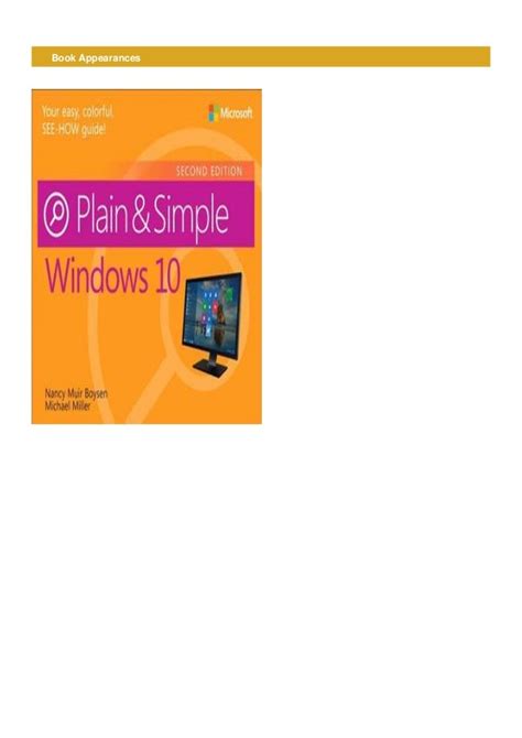 Unlimited Ebook Windows 10 Plain And Simple By Nancy Muir Boysen
