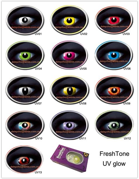 Freshtone Uv Glow In The Dark Contact Lens Wholesale Halloween Crazy